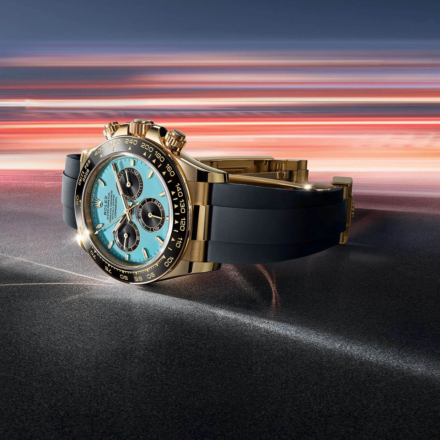 Rolex Daytona Yellow Gold with Turquoise Blue Lacquer Dial 126518LN Replica